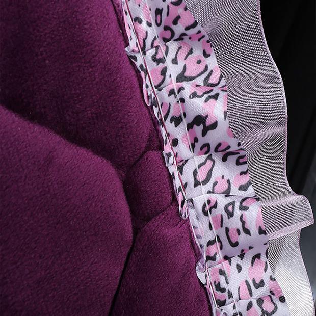 Car Cushion 1pc Plush Warm Cotton Pad Comfortable Lace Car Cushion Non-slip Breathable Car Cushion