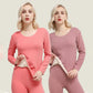 Women Long Sleeve Thermal Underwear Women Winter Thicken Tight Suit Sexy Pajamas Autumn High Elasticity Slim Comfortable Breathable Wearable Versatile