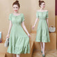 Summer One-shoulder Mid-length Dress Female French Waist Temperament Thin Fairy Skirt Gentle and Cute Retro Style Dress