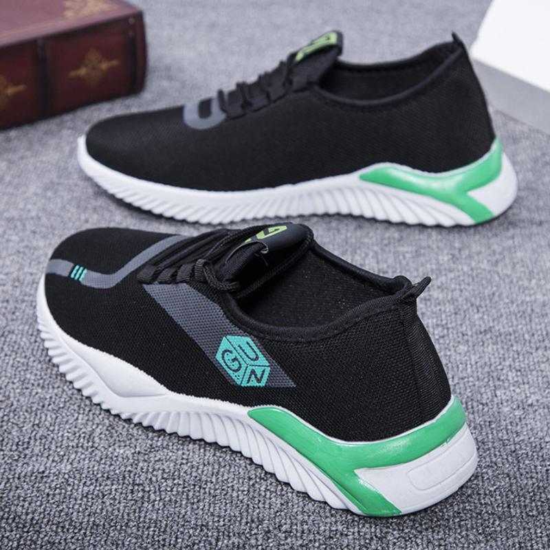 Spring Men's Sneakers Mesh Fly Woven Student Running Shoes Fashion Casual Sports Shoes