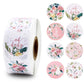 500 Pcs1.5cm Round Flower Thank You Sticker Roll Sealing Sticker 8 Patterns Holiday Gift Decoration Stationery Sticker