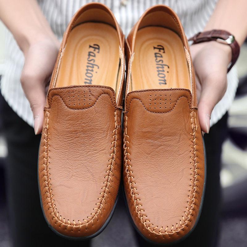 Soft Soles and Soft Leather Breathable Shoes for Men, Casual Shoes with Comfortable Shoes for Men