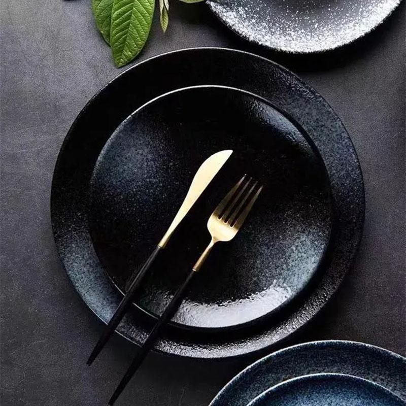 Japanese Dishes Household Ceramic Dishes Creative Steak Dishes Western Dishes Breakfast Dishes Tableware Dishes Discs