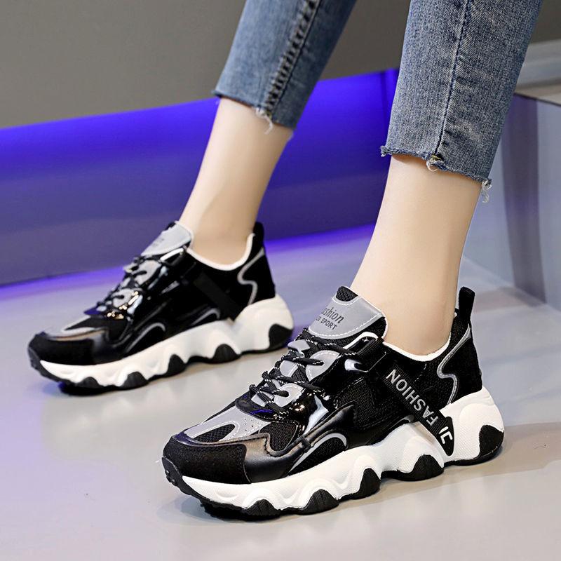 Heightened Travel Running Shoes Casual Student Breathable Sneakers All-match Comfortable Women Walking Sneakers
