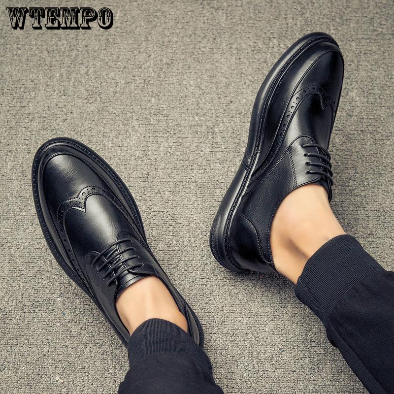 Brock Casual Men's Leather Shoes British Breathable Hair Stylist Wedding Shoes