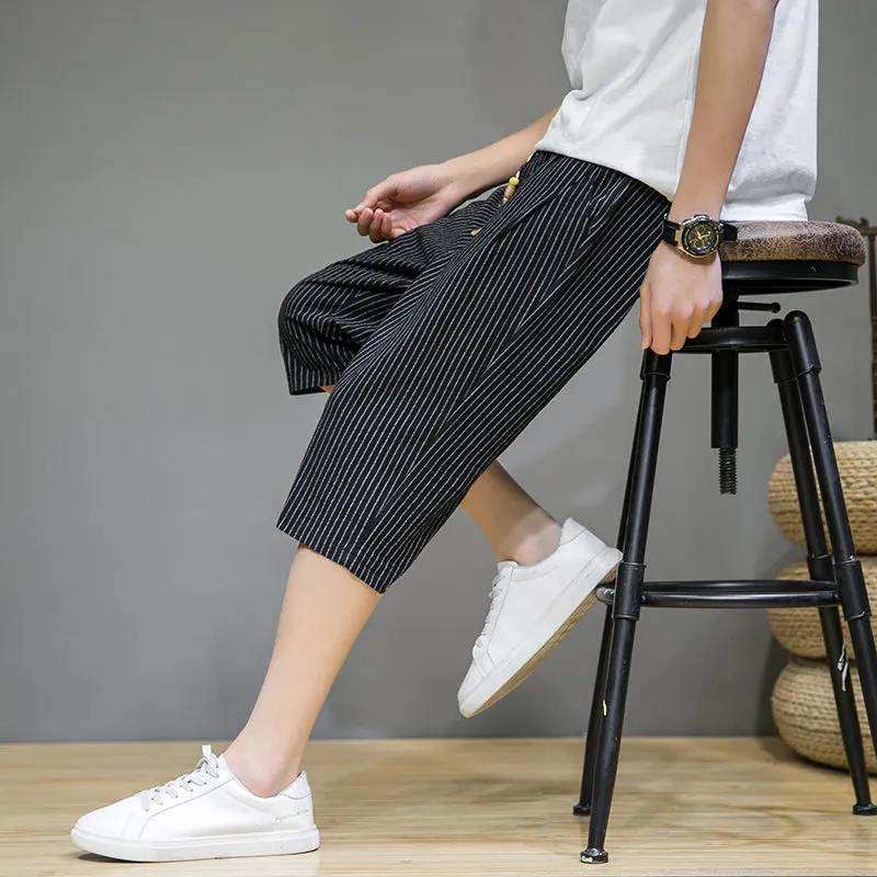 Men's Shorts Summer Thin 7-point Pants Outer Beach Pants Casual Cropped Pants