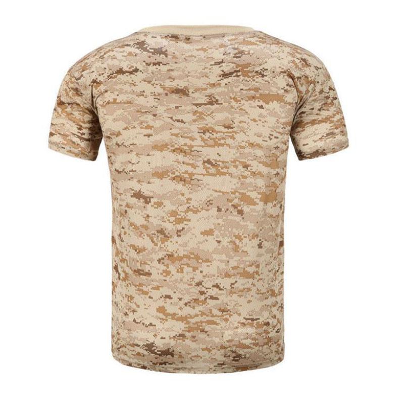 Camouflage Shirt Men T-shirts Outdoor Sports Tees Half Sleeve Tees Casual Breathable Pullover Army Cross Country Clothing