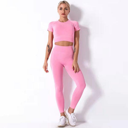 Yoga Clothing Set Sports Suit Women Sportswear Sports Outfit Fitness Set Athletic Wear Gym Seamless Workout Clothes for Women Fitness Jogging Suit
