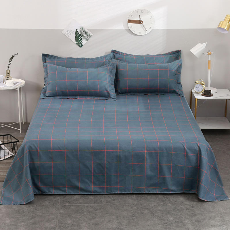 Bed Linen 100% Cotton Sweat-absorbent Breathable Soft Three-piece Cotton Bed Linen Single Bed Double Bed Pillowcase Machine Washable Anti-static