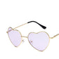 Heart Shaped sunglasses woman Lovely shades Sun Glasses for women candy color metal frame girl sungl