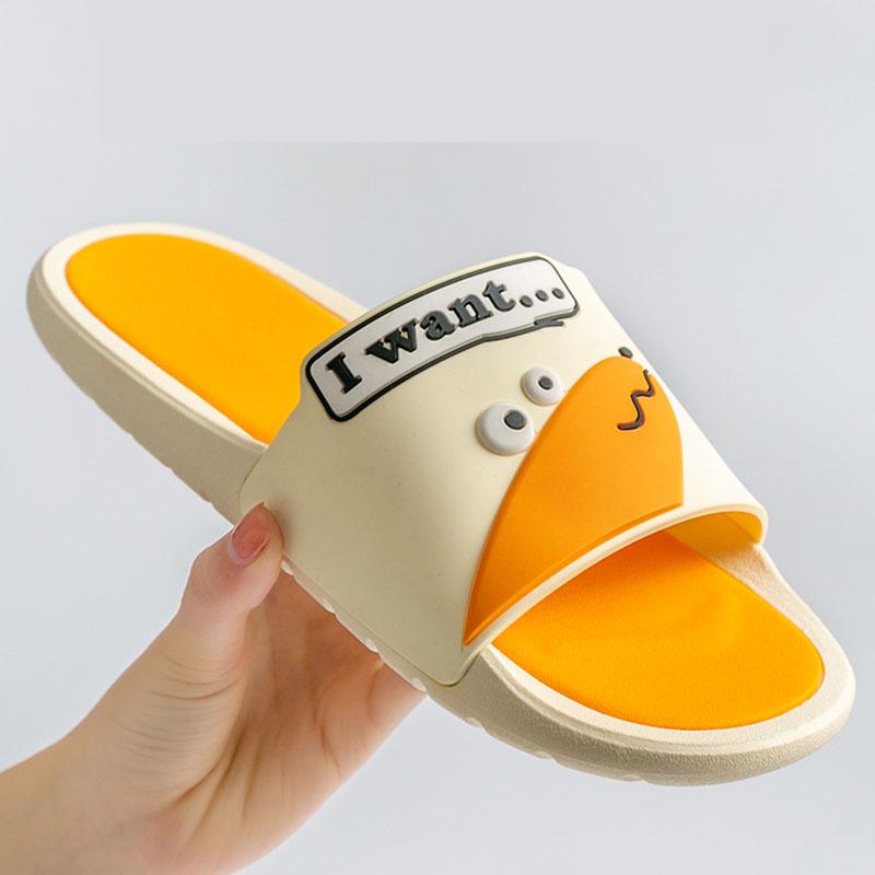 Slippers Summer Men and Women Cartoon Cute Soft Slippers Bathroom Non-slip Slippers Thick Bottom Outer Wear Slippers Unisex