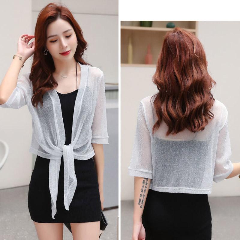 Short Cardigan Shawl Plus Size Ladies Thin Lace Shawl Fashion Breathable Sun Protection Clothing