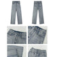 Retro Chic Straight Loose Jeans Women's High Waist Thin Wild Plug-in Wide Legs