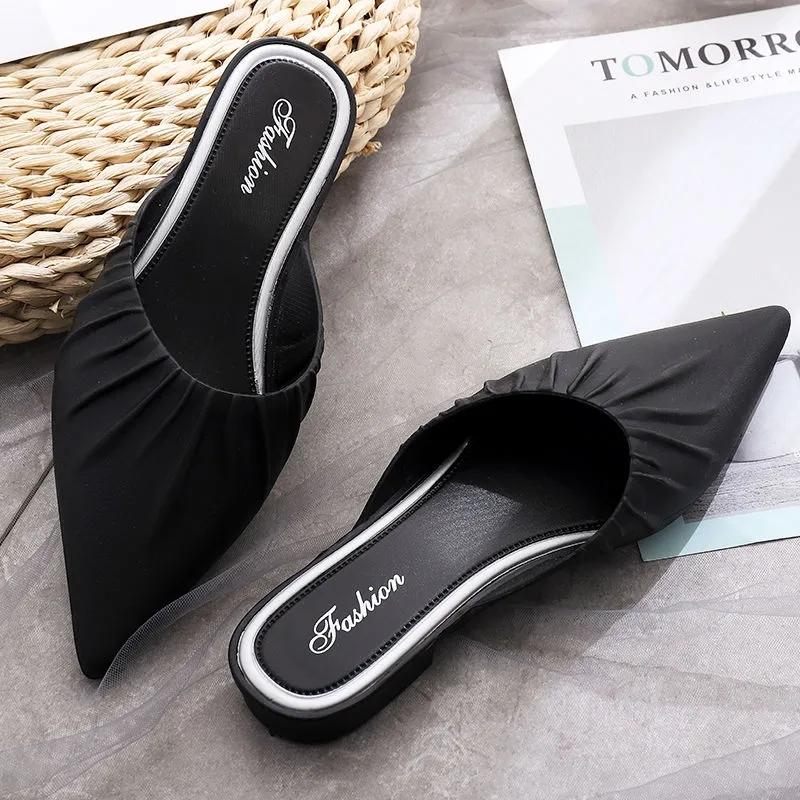Slippers Women's Bag Skates Wear Bag Head Lazy Slippers Wild Slippers Outdoor Slippers Pointed Shoes