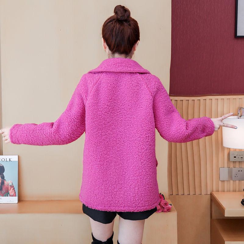 Wool Cardigan Sweater for Women Imitation Mink Velvet Jacket Women Short Mohair Cardigan  Lapel Knitted Cardigan Sweaters with Pockets