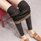 Autumn/winter Leather Pants Women's Outer Wear Thin Velvet Medium-thick Leopard Print Waist  Wide Waist Thinner Large Size Stretch Tights Leggings