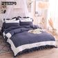 New  princess Bedding set 100% Cotton Twin Queen size Bed sheet/Linen Duvet cover set