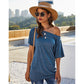 Solid T-shirt Casual Personality Pocket Shirt Summer One Shoulder Top Aesthetic Clothes Loose Shirts for Women Harajuku Blouse Female Lazy Shirts