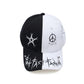 Personality Black Spell White Hat Ms. Korean Version Of The Wild Graffiti Cap Summer