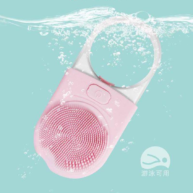 Magnetic Thermal Silicone Cleansing Device Mini Ultrasonic Face Washing Vibration Beauty Instrument