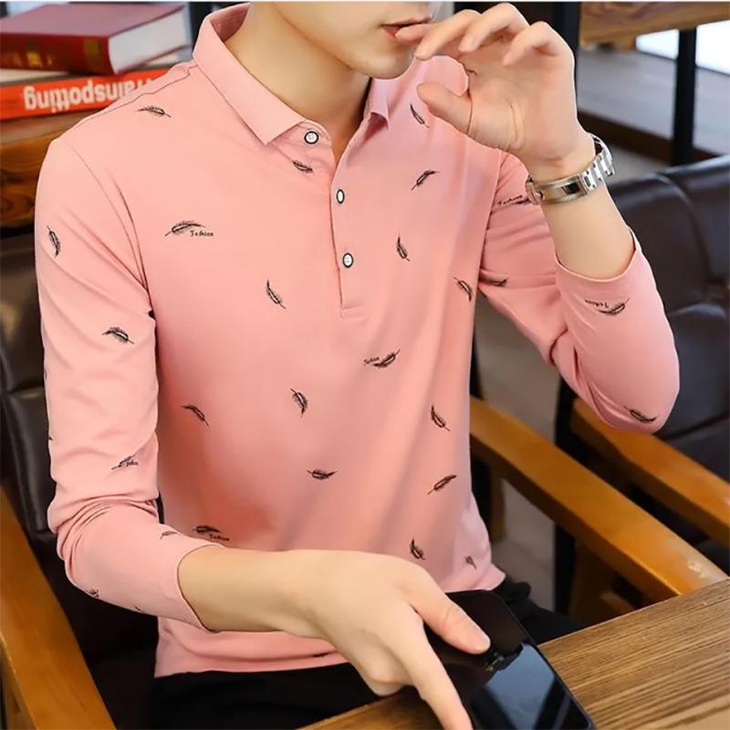 Cotton Long-sleeved Sweater Men's Autumn Trend Men's Sweatshirts Collar Lapel Slim-fit Warm Sweater