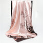 Flower Wrap Shawl Square Silk Imitation Satin Women Elegant Scarf  All-match Headscarf Sunscreen Gauze Shawl