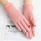 Fingerless Warm Gloves Female Winter Cute Korean Version Half-finger Plus Velvet Thick Cotton Driving Leak Two Fingers