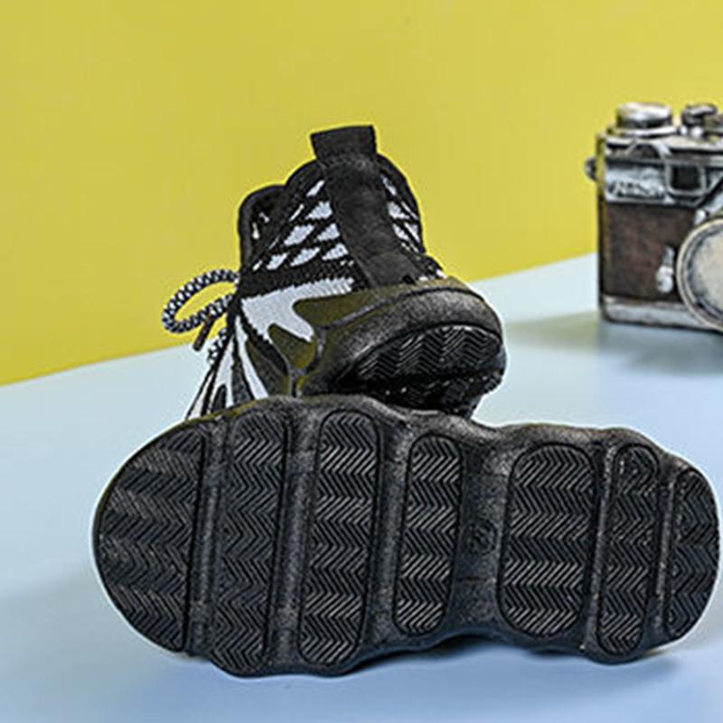 2021 Spring and Autumn Girls' Casual Student Sneakers Korean Version of Wild Knitted Breathable Net Shoes Boys Sports Shoes