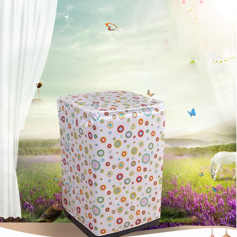 Waterproof Washing Machine Cover Home Polyester Roller Laundry Silver Coating Dustproof Case Cover