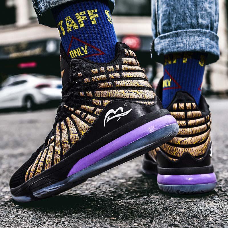 38-45 Men Non-slip Shockproof Basketball Shoes Sneakers Breathable Running Shoes Tactical Boots