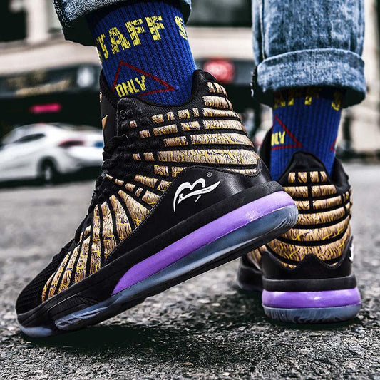 38-45 Men Non-slip Shockproof Basketball Shoes Sneakers Breathable Running Shoes Tactical Boots