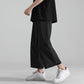 Summer Men's Thin Ice Silk Air Conditioning Pants Loose Straight Wide Leg Pants Casual Cropped Pants