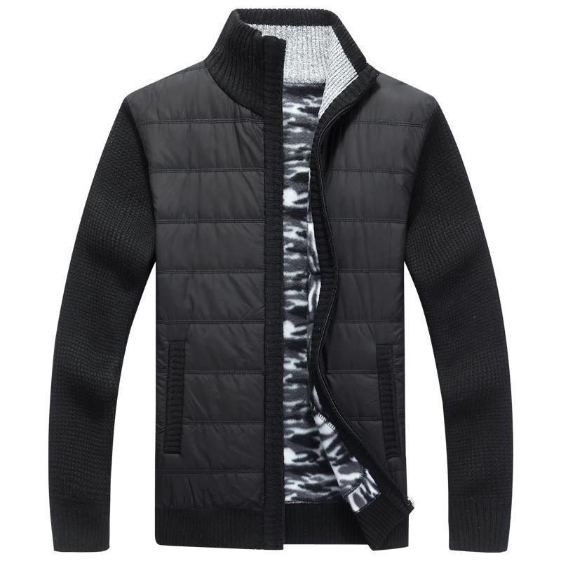 Autumn and Winter Men's Jackets Plus Velvet Thick Coats Men's Plus Size Casual Cardigan Jacket Plus Size Zipper Warm Top