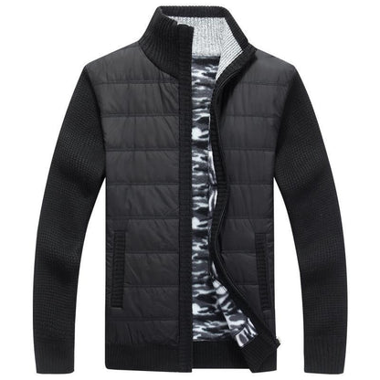 Autumn and Winter Men's Jackets Plus Velvet Thick Coats Men's Plus Size Casual Cardigan Jacket Plus Size Zipper Warm Top