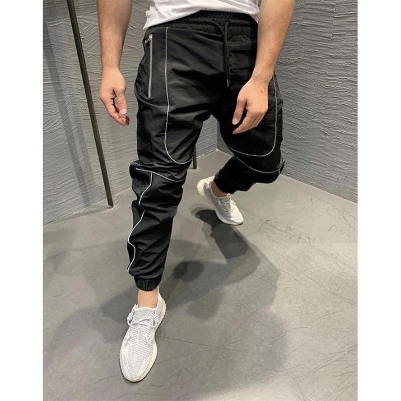 Sports Pants Men's Spring and Autumn Loose and Quick-drying Casual Trousers Luminous Striped Sweatpants Running Fitness Pants Tide