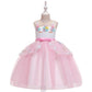 Kids Unicorn Dress for Girls Flower Appliques Ball Gown Little Girl Princess Dresses Elegant Party Costumes Children Clothing