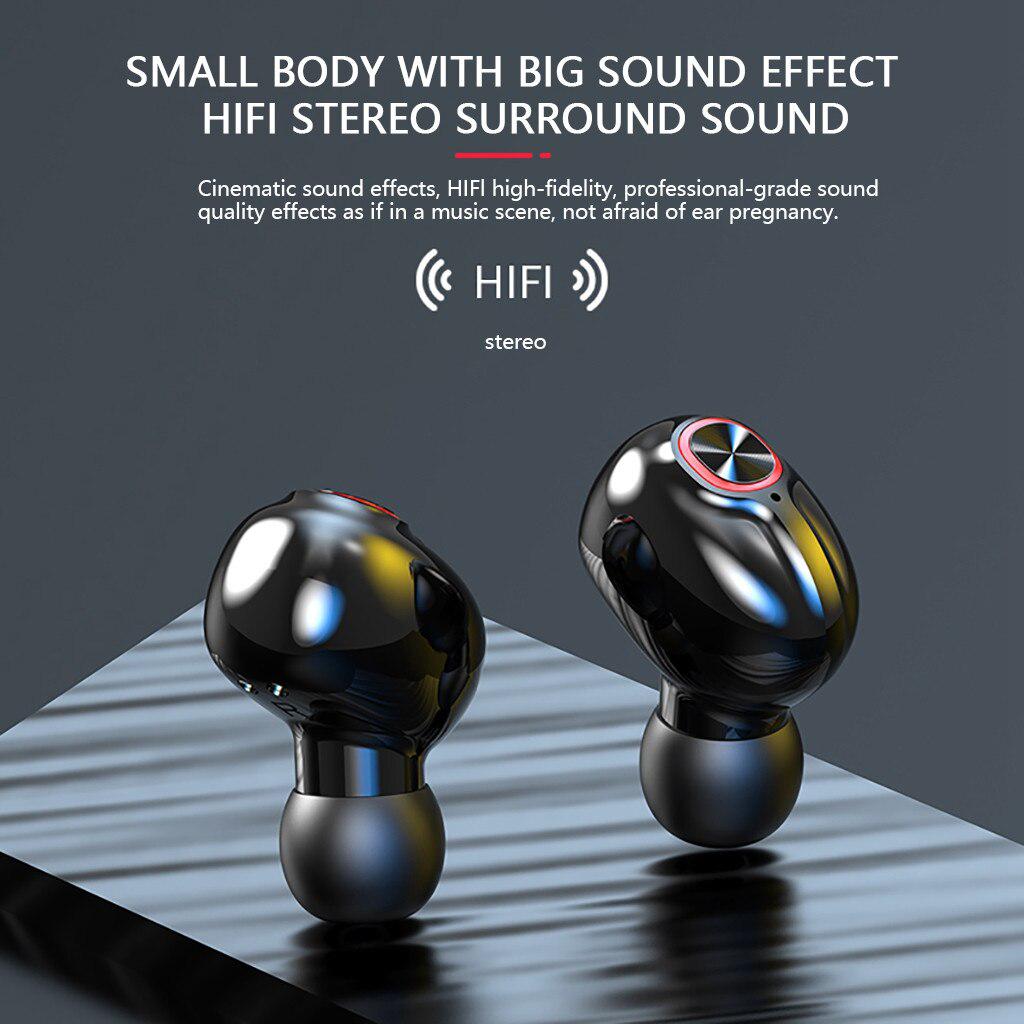 Bluetooth 5.0 TWS Wireless Earphones Mini Earbuds Stereo Headphones Waterproof with Mic Charging Box