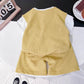 Boys Summer Suit Breathable Short-sleeved Shorts Two-piece Children's Casual Comfortable Loose Soft Stitching Design Baby Clothes