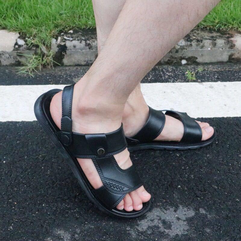 Summer Leisure and Comfortable Sandals Dual-purpose Men's Sandals and Slippers Massage Sandals