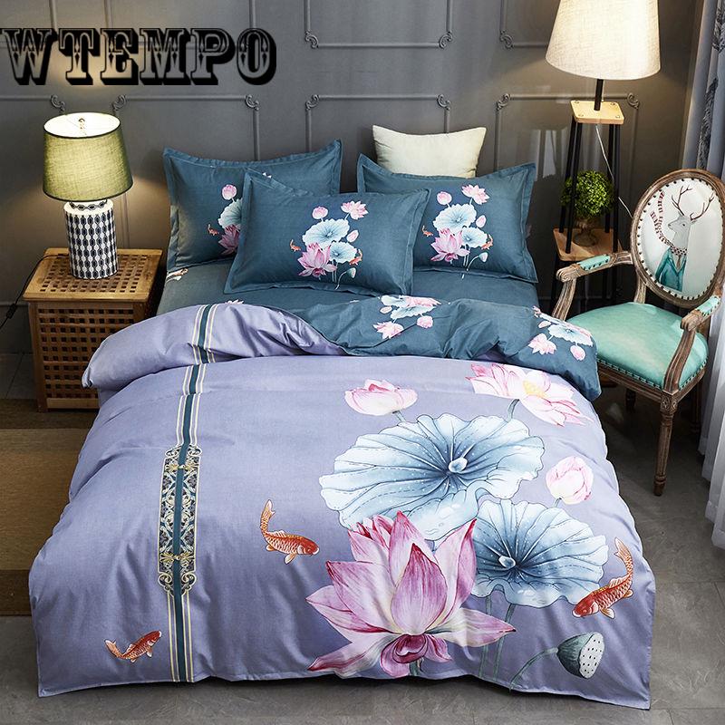 Bedding set Skin cotton duvet cover set Twin Full Queen Size Quilt cover Bed Sheet Pillowcase