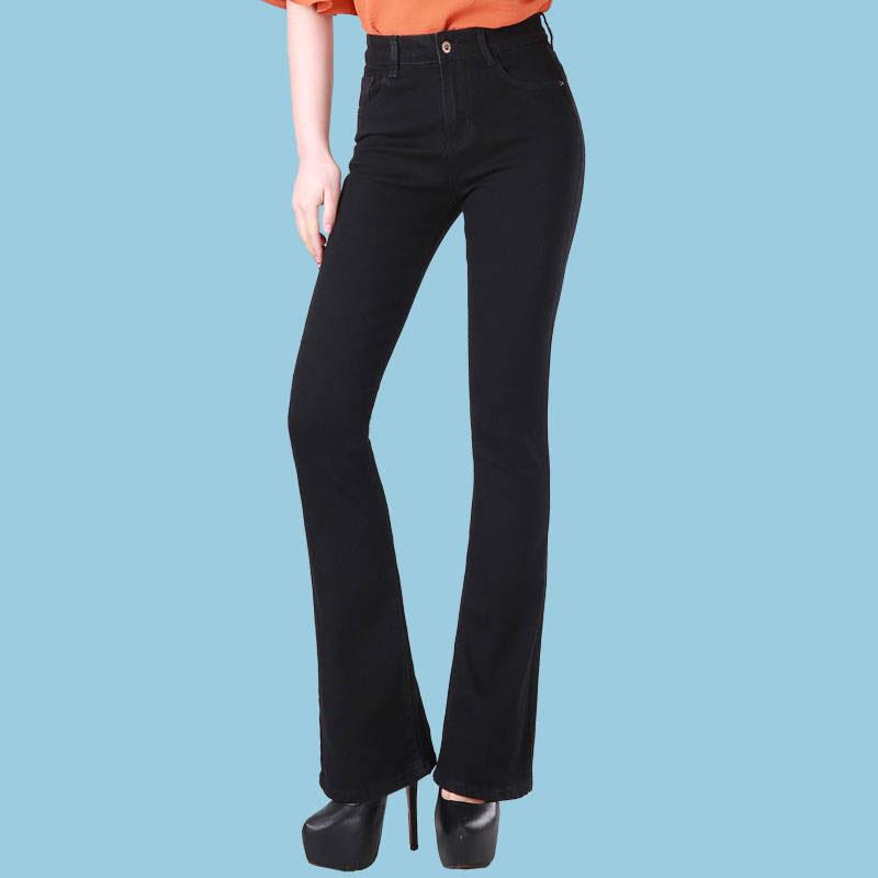 Women's Jeans High Waist Denim Flare Pants Street Vintage Ladies Flared Trousers Bell Bottom Jeans