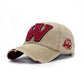 Cotton Letter W Baseball Cap Retro Outdoor Sports Caps Women Bone Gorras Curved Fitted