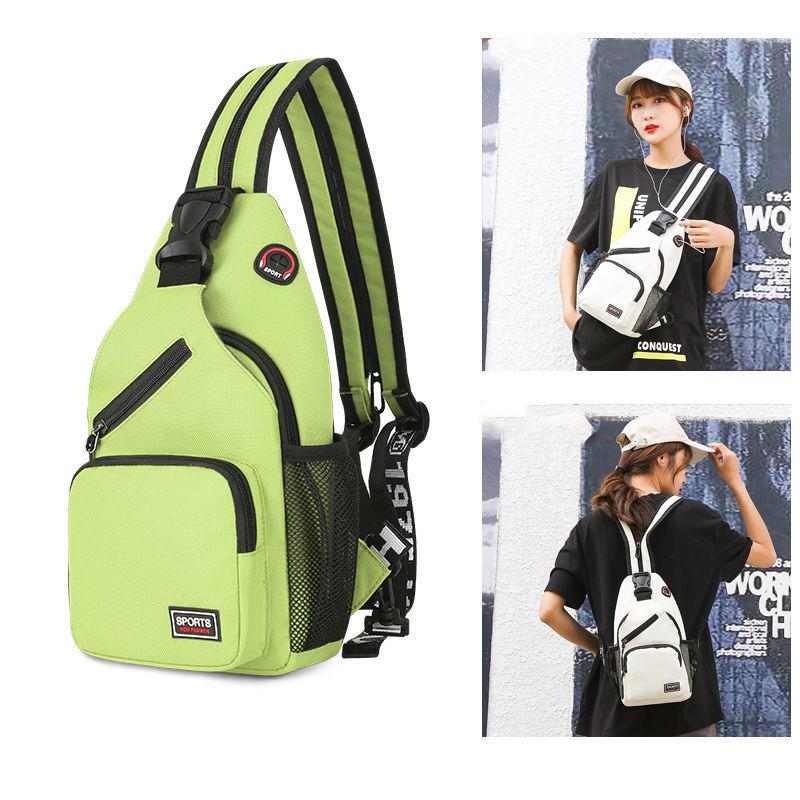Fashion Ladies Cross-body Chest Bag Backpack Dual-use Large-capacity Male Trendy Brand Korean Version of The Wild Chest Bag Student Shoulder Bag