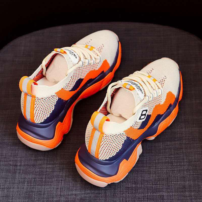 Roman Breathable Chunky Sneakers Women Summer Mesh Slip-on Woman Casual Sneakers Thick Sole Women Shoes