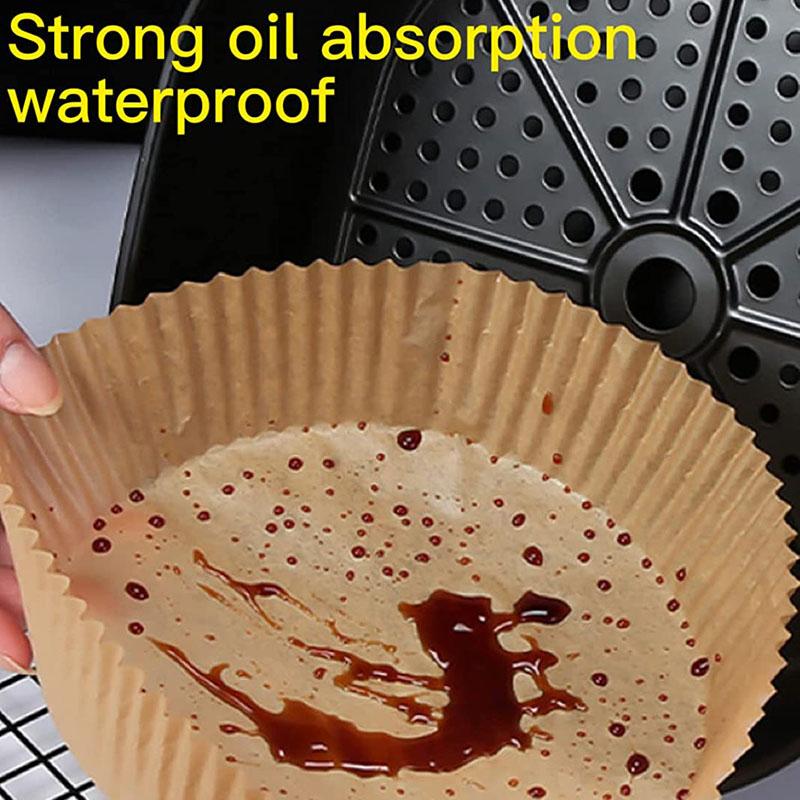 50PCS Air Fryer Liners,Air Fryer Disposable Paper Liner, Non-stick Disposable Baking Paper for Air Fryer Oil-proof