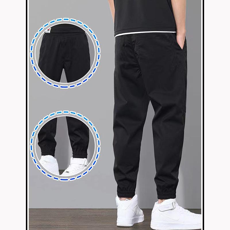 Youth Multi-pocket Overalls Loose Feet Tightened Sweatpants Sports Pants Men's Spring and Autumn Large Size Casual Trousers
