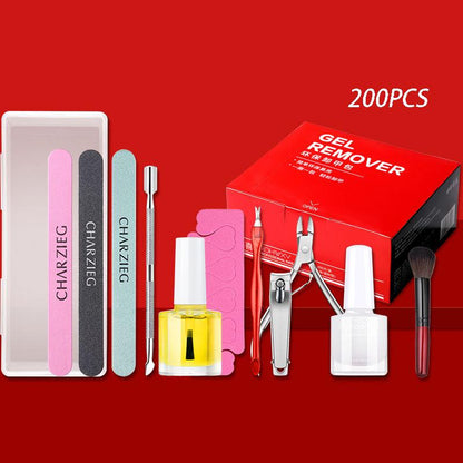 Nail Tools Set Nail Polish Remove Set 200 Pieces Nail Foil Nail Care Tools Kit