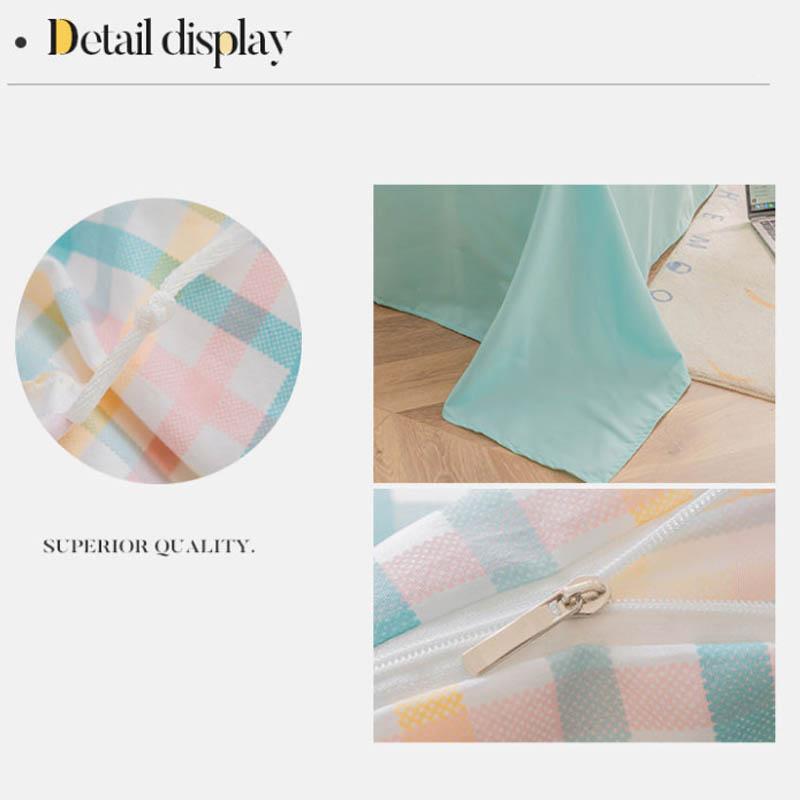 Daily INS Mixed Feng Shui Washing Cotton Bedding Sheets Bed Single Package Simple Four Sets of Home Bed Set