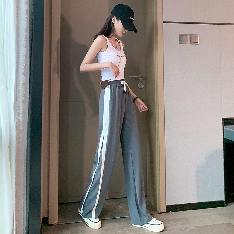 Women's Trousers All-match Thin Ice Silk Wide-leg Pants Women's Summer Thin Loose Loose Pants