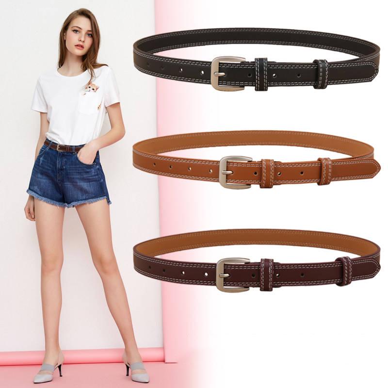 Leather Belt Luxury Strap Dress And Jeans Belts For Women Fashion Vintage Shining Buckle